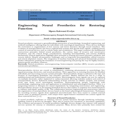 Engineering Neural Prosthetics for Restoring  Function (www.kiu.ac.ug)