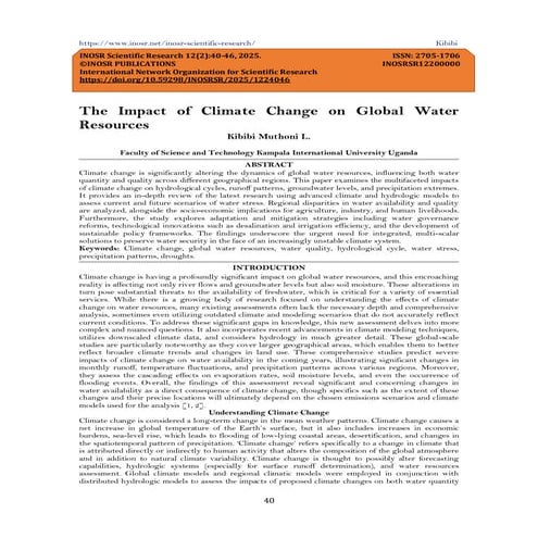 The Impact of Climate Change on Global Water Resources (www.kiu.ac.ug ...