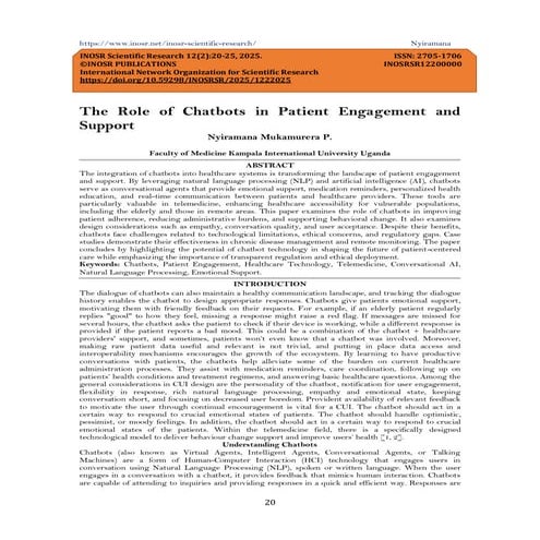 The Role of Chatbots in Patient Engagement and  Support (www.kiu.ac.ug)