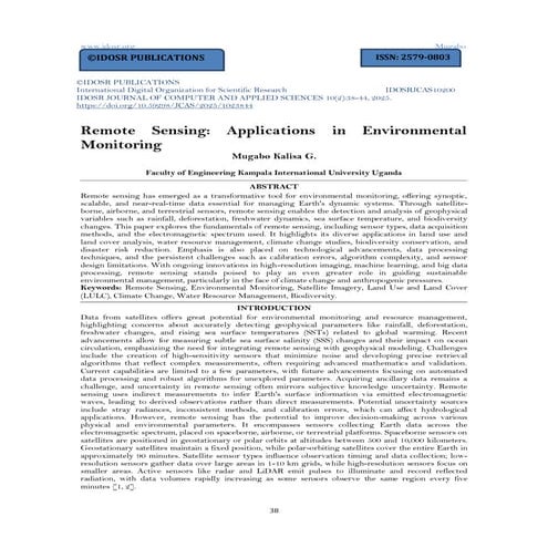 Remote Sensing: Applications in Environmental  Monitoring (www.kiu.ac.ug)