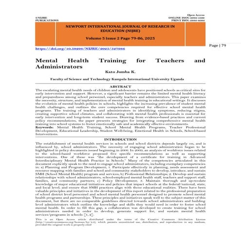 Mental Health of Teachers | PDF