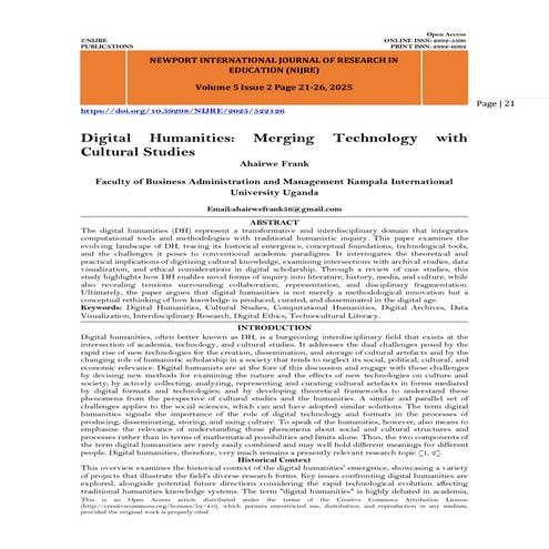 Digital Humanities: Merging Technology with Cultural Studies (www.kiu.ac.ug)