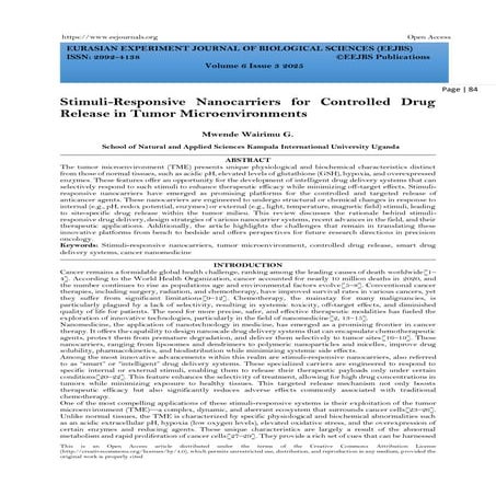 Stimuli-Responsive Nanocarriers for Controlled Drug Release in Tumor ...