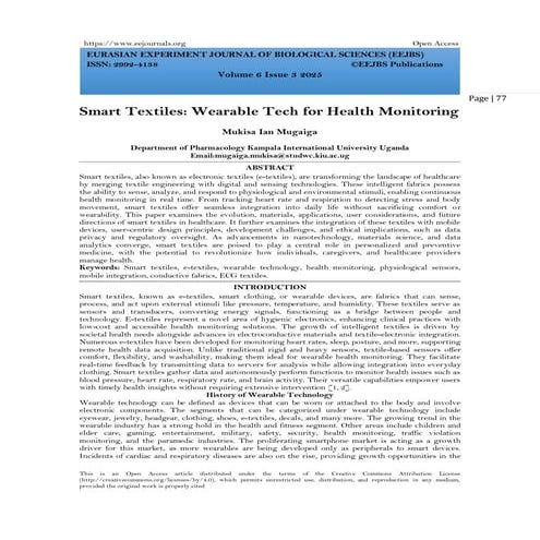 Smart Textiles: Wearable Tech for Health Monitoring (www.kiu.ac.ug)