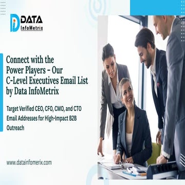 Connect with the Power Players – Our C-Level Executives Email List by Data InfoMetrix