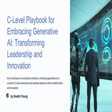 A C level playbook for embracing AI effectively