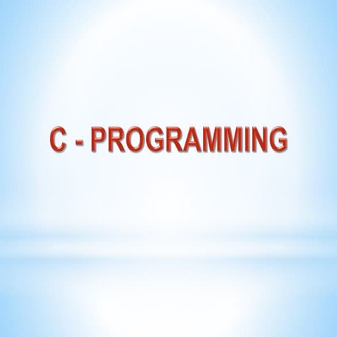 C programming language for beginners | PPT