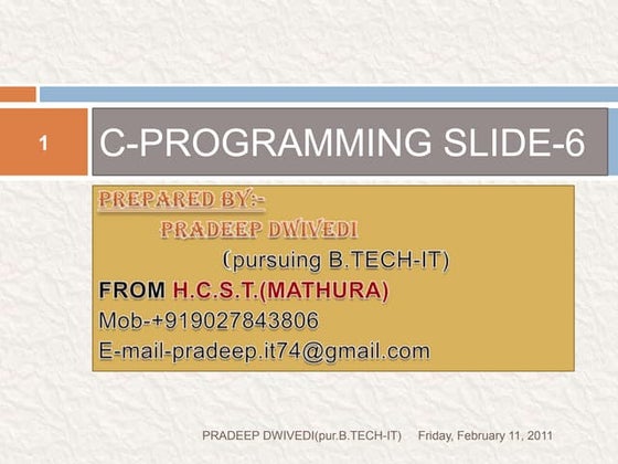 C programming slide c01 | PPT