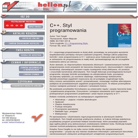 C++. Styl programowania
