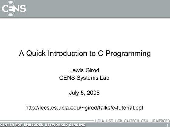 Basics of C programming | PPT | Programming Languages | Computing