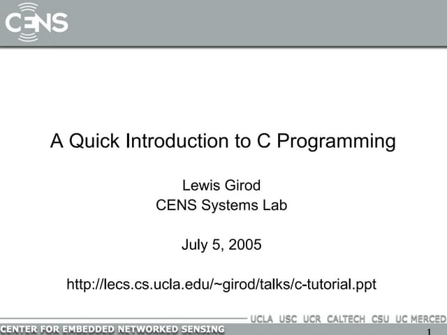 C tutorial
