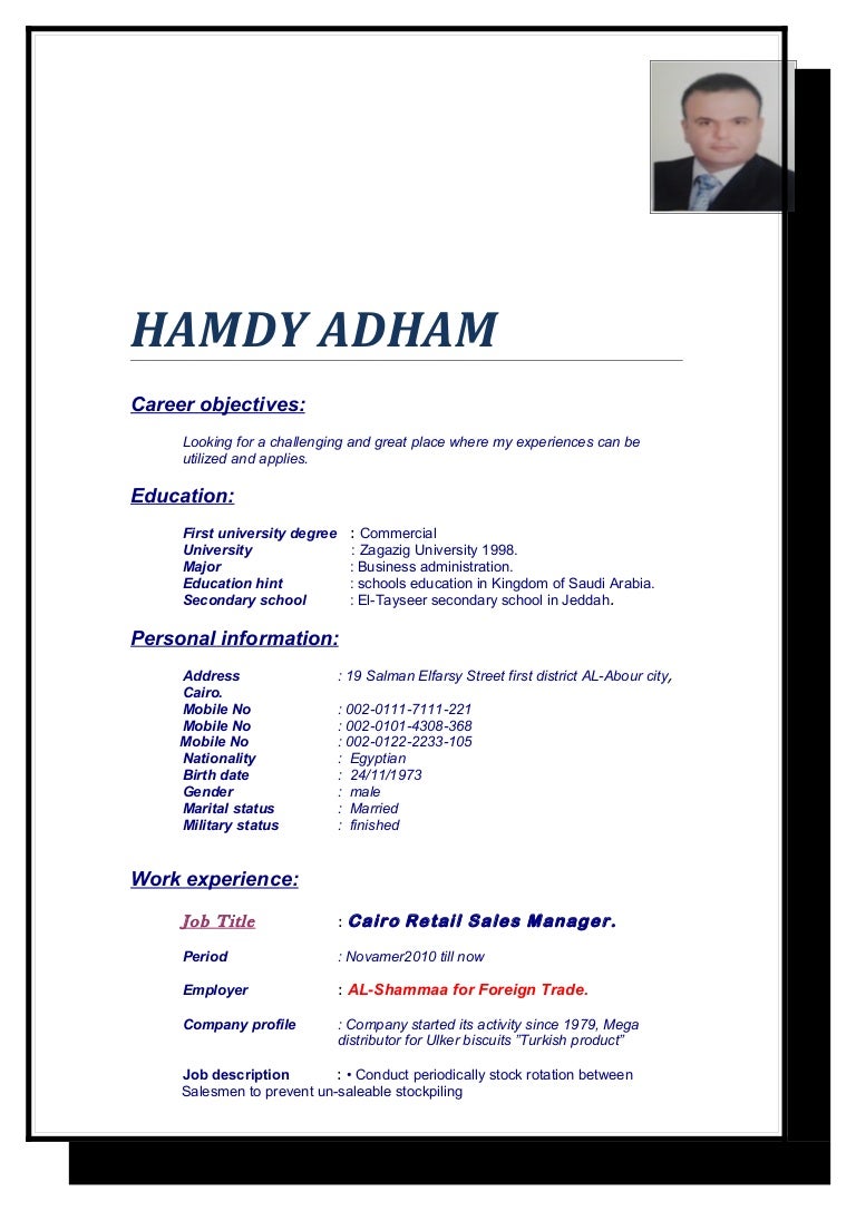 salesman cv