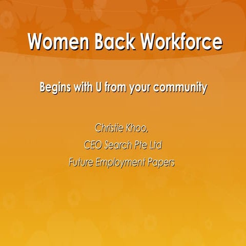 C women back to workforce 