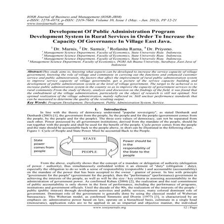 Development Of Public Administration Program Development System in Rural Serv...