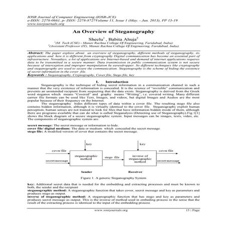 An Overview of Steganography
