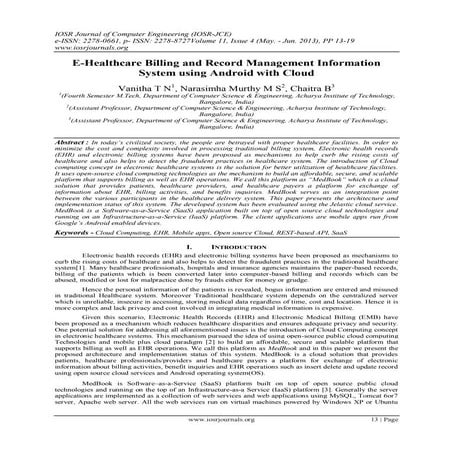 E-Healthcare Billing and Record Management Information System using Android w...
