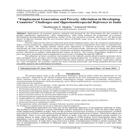 Poverty alleviation and employment generation programmes in india | PDF