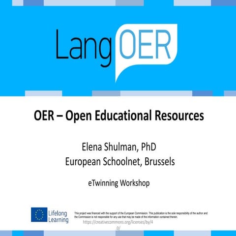eTwinning Conference 2016: Essentials for creating your own Open Educational ...