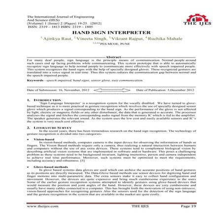 The International Journal of Engineering and Science (IJES)