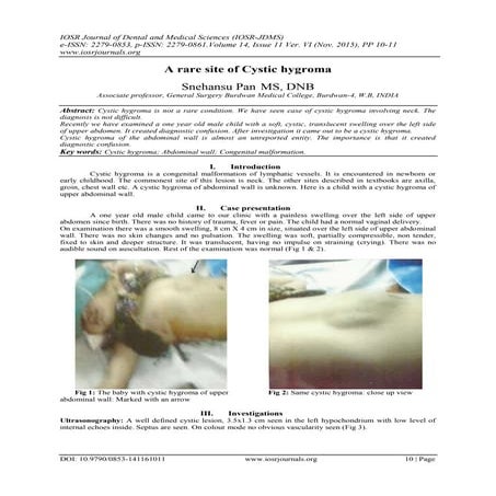 A rare site of Cystic hygroma