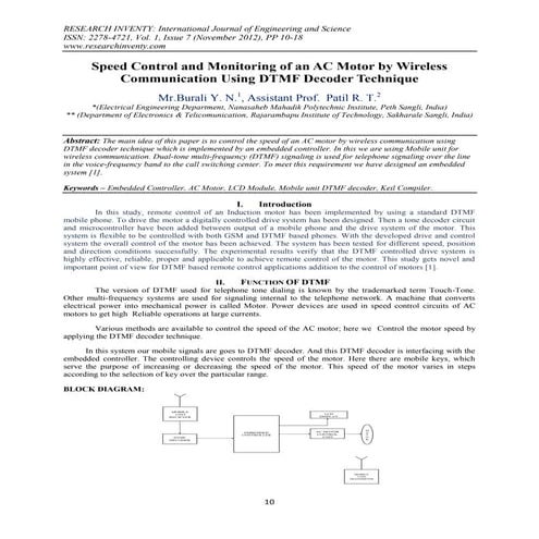 Dtmf control robot manual | PDF