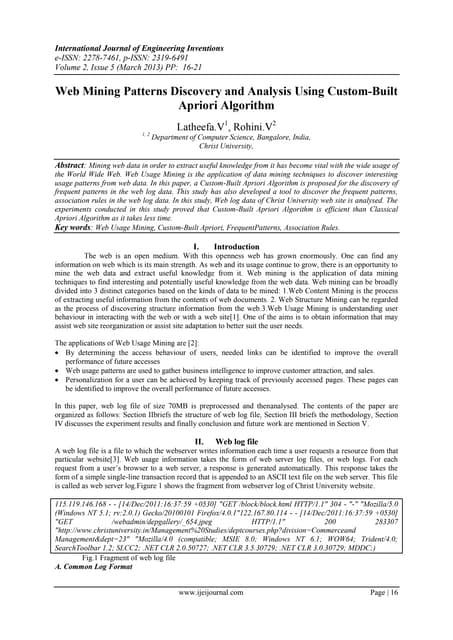 Web Mining Patterns Discovery and Analysis Using Custom-Built Apriori Algorithm
