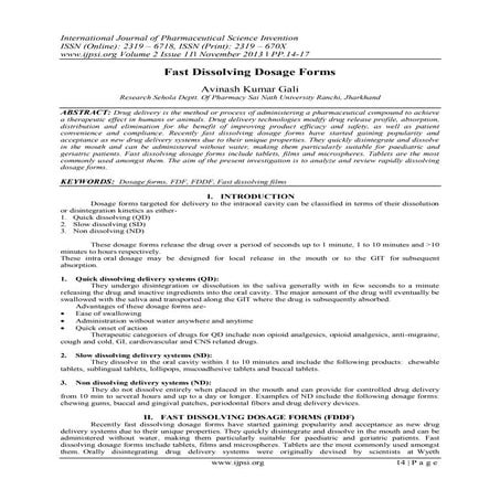 International Journal of Pharmaceutical Science Invention (IJPSI)