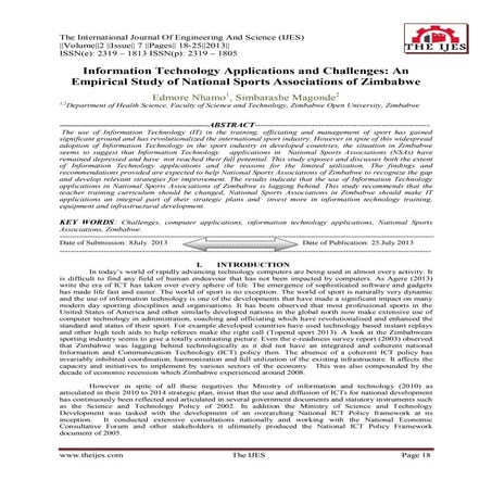 The International Journal of Engineering and Science (The IJES) | PDF
