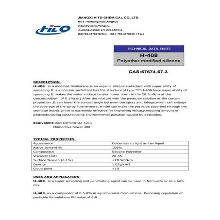 TDS OF H-408 | PDF