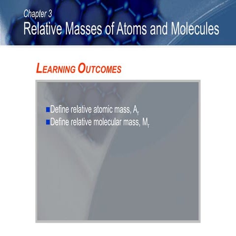 Relative Masses of Atoms and Molecules