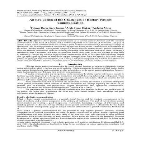 Doctor – patient communication | PPTX
