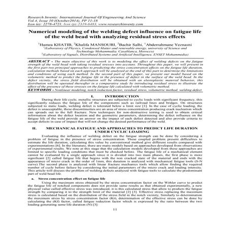 Numerical modeling of the welding defect influence on fatigue life of the wel...