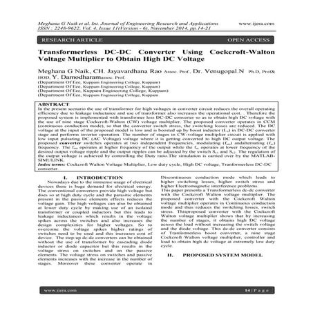 Design and Simulation of Generation of High DC Voltage using Cockcroft ...