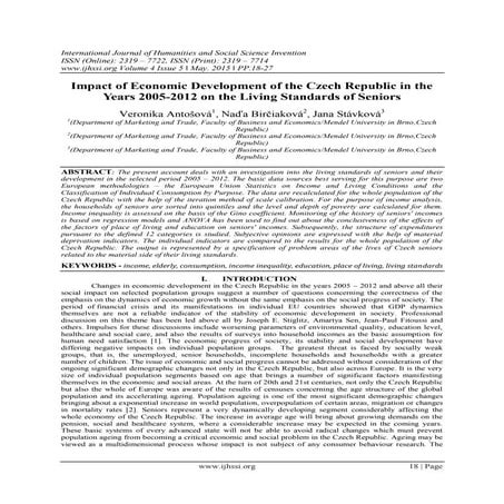 	Impact of Economic Development of the Czech Republic in the Years 2005-2012 ...