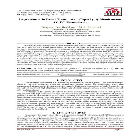 Improvement in Power Transmission Capacity by Simultaneous AC-DC Transmission