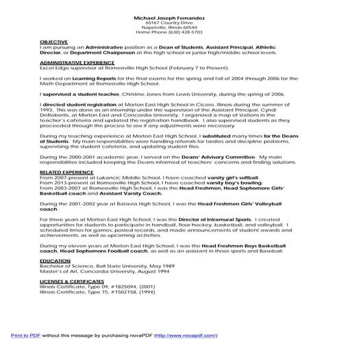 Michelle's resume 2016 | DOCX