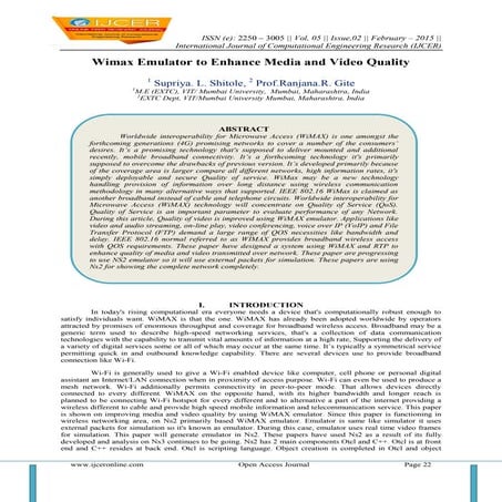 Wimax Emulator to Enhance Media and Video Quality