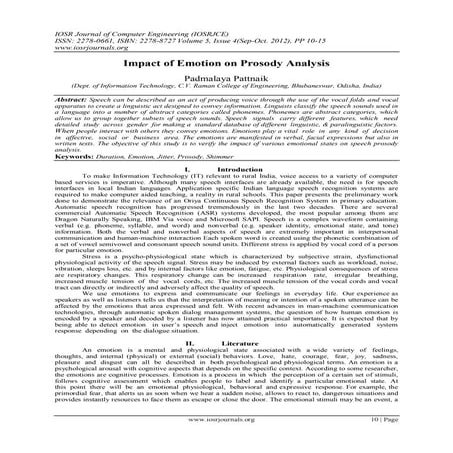 Impact of Emotion on Prosody Analysis