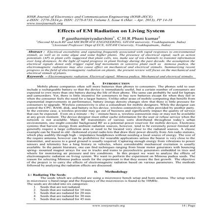 Effects of EM Radiation on Living System