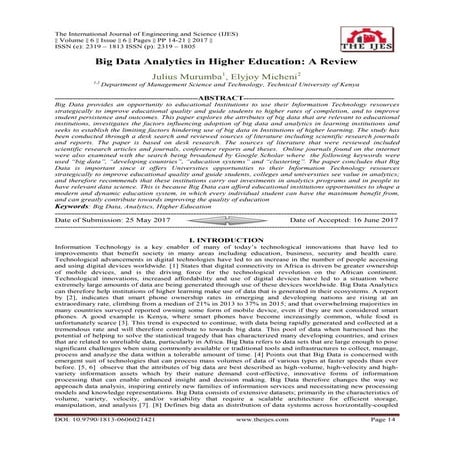 Big Data Analytics in Higher Education: A Review