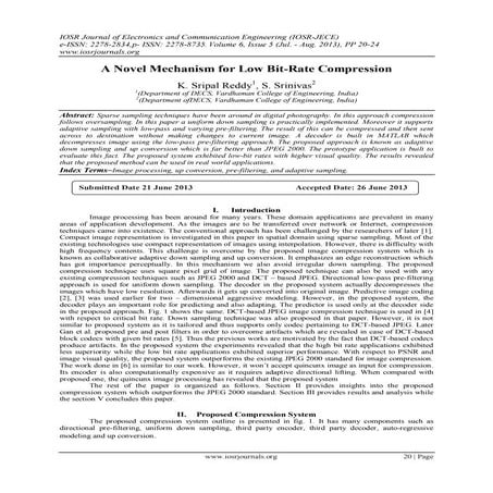 A Novel Mechanism for Low Bit-Rate Compression
