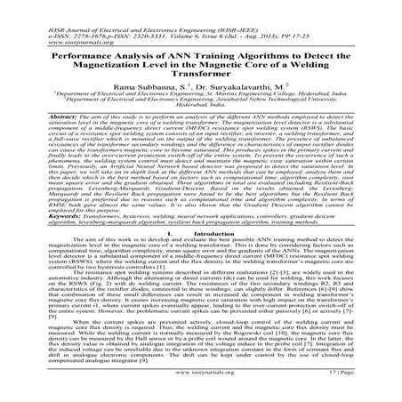 Performance Analysis of ANN Training Algorithms to Detect the Magnetization L...