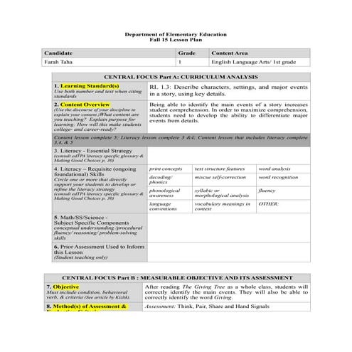 EED Lesson Plan Template