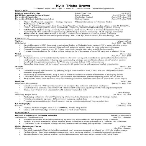 Running Resume 2015 | DOCX | Business Administration | Business