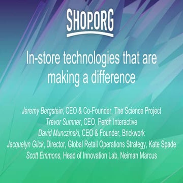 In-store technologies that are making a difference