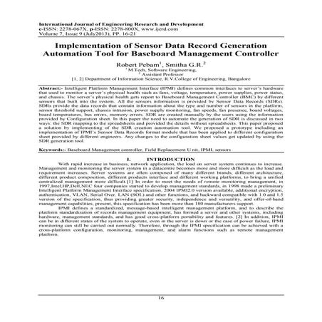 International Journal of Engineering Research and Development (IJERD)