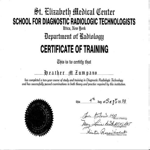 St. E's Certificate | PDF