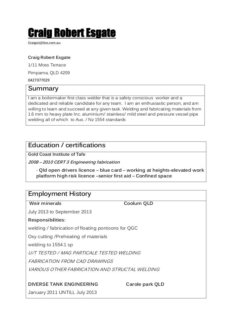 Craig Resume New