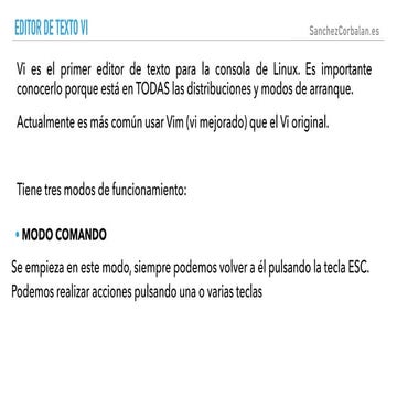 Comandos editor vi - LINUX | PDF