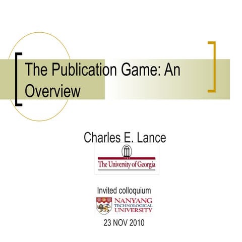 The Publication Game